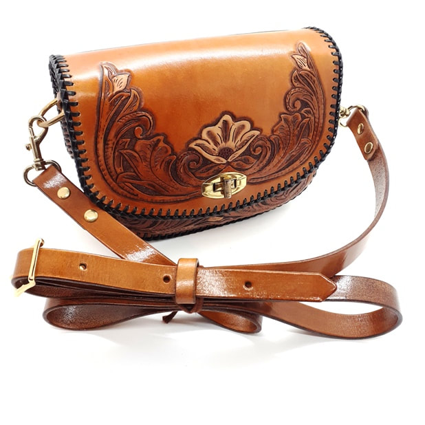 Great American Leather Works Butterfly & Floral Shoulder Bag Purse | Floral  shoulder bags, American leather, Purses and bags