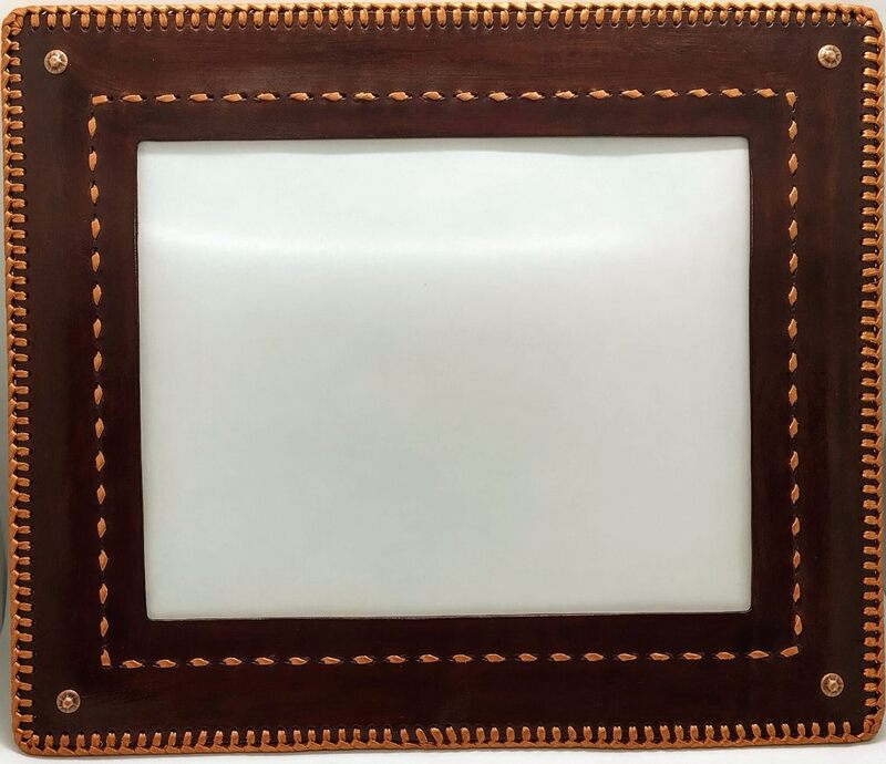 Copper Anniversary Leather Picture Frame